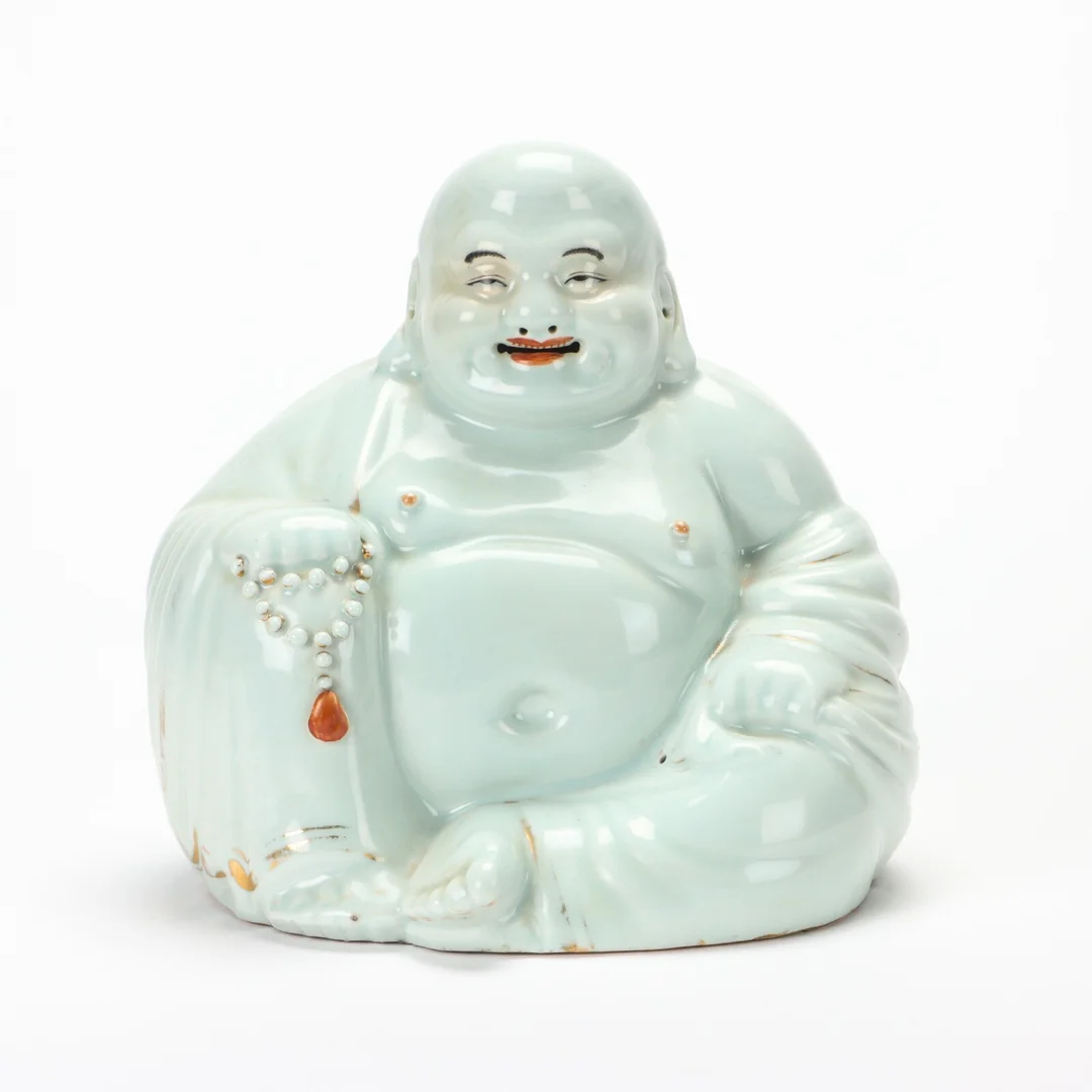 Large Chinese Budai porcelain figure, 1900s — Hobby and collectibles/Asian art — Lauritz