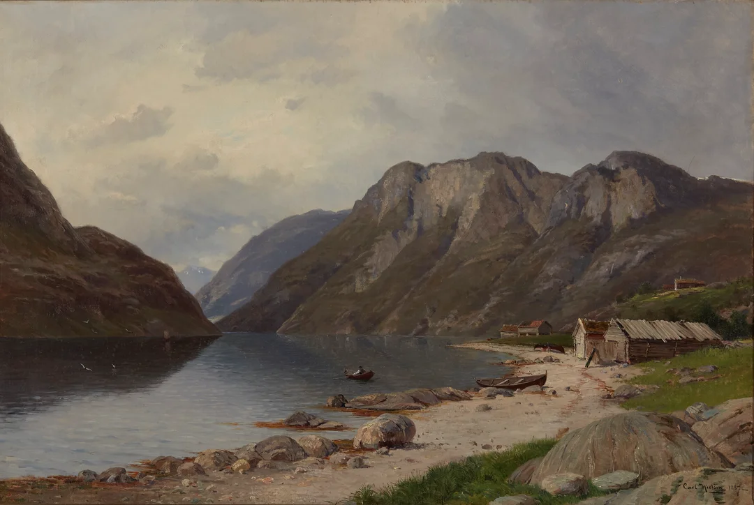 Nielsen, Carl — Vestlandsfjord, 1887 — Kunst/Maleri — Blomqvist