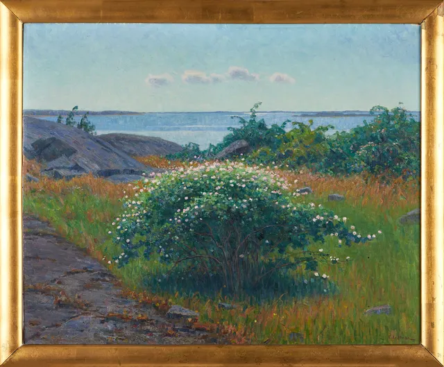 ELIAS ERDTMAN (Linköping 1862 -1945 Stockholm), Skärgårdssommar, signerad E.Erdtman, olja på duk.