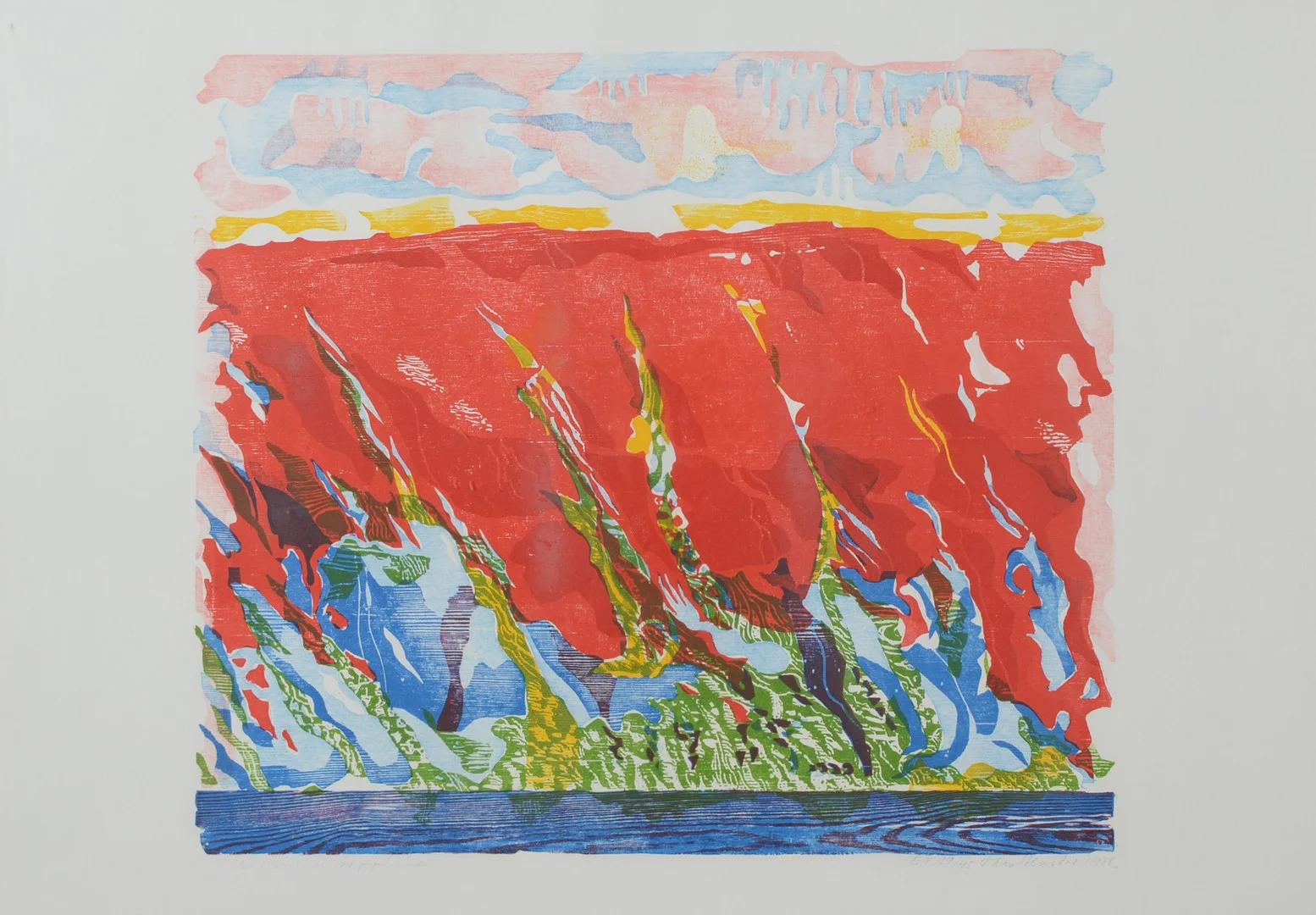 LARS STENSTAD. "Sensommar, Lappland", träsnitt, signerad, numrerad E.T. 39/45, daterad 1978. — Engravings & Prints — Formstad Auktioner