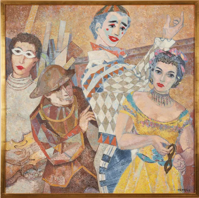 ENDEL KÖKS. Utan titel, olja på duk, 89 x 88,5 cm.