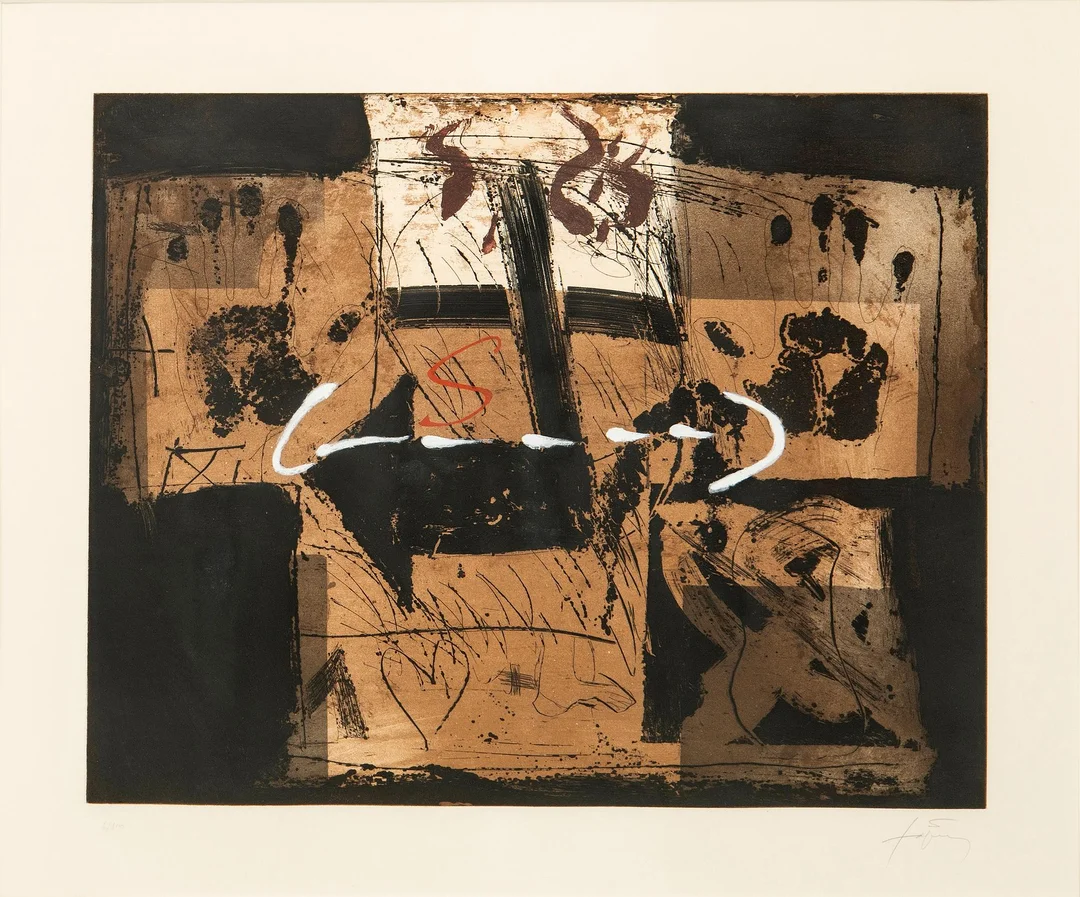 Antoni Tàpies, "Flecha", 1990. — Konst/Grafik — Bukowskis