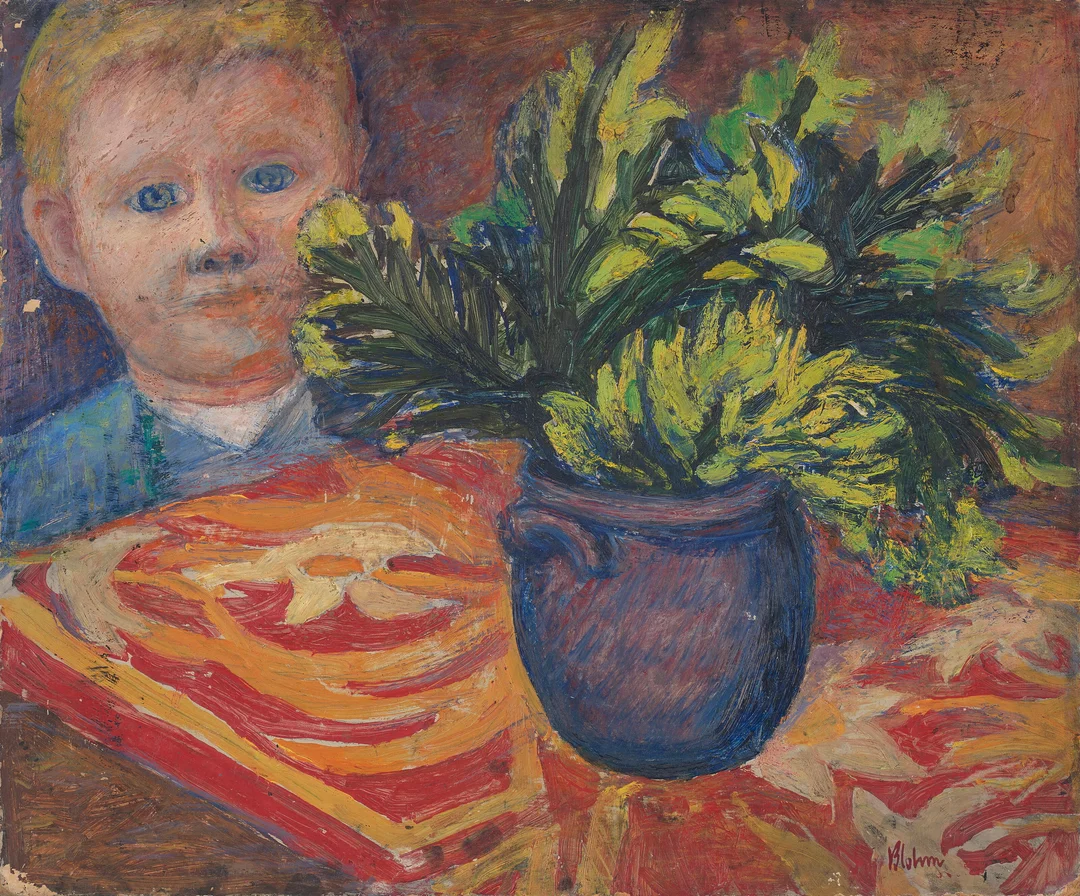 Blohm, Roy — Gutt ved bord — Kunst/Maleri — Blomqvist