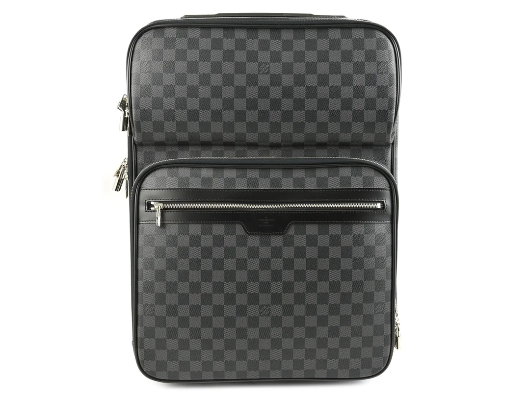 RESVÄSKA, LOUIS VUITTON, Pegase 50, damier graphite, canvas, svarta läderdetaljer, 50x35x19cm, lås finns men nycklar saknas, — Accessoarer/Väskor — Kaplans