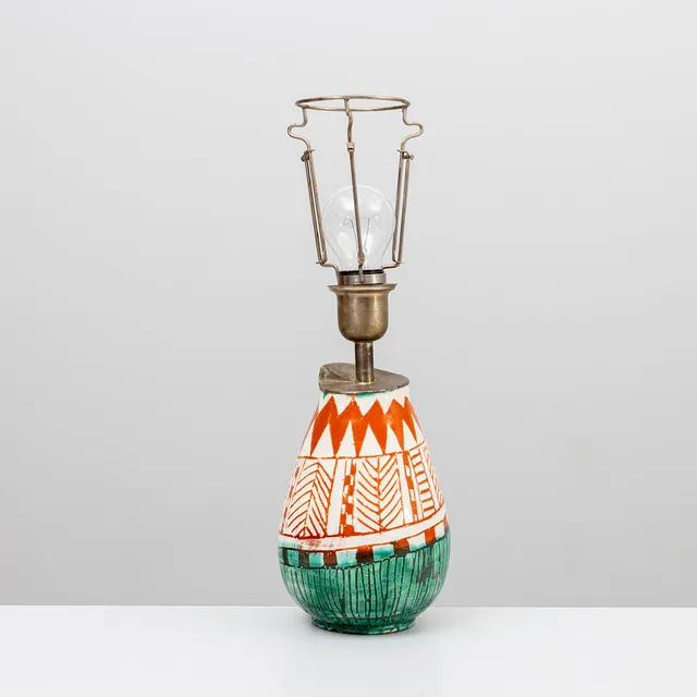 OLLE IDEWALL (1928-91). Bordslampa, keramik, signerad, Idewall, 1900-talets andra hälft.