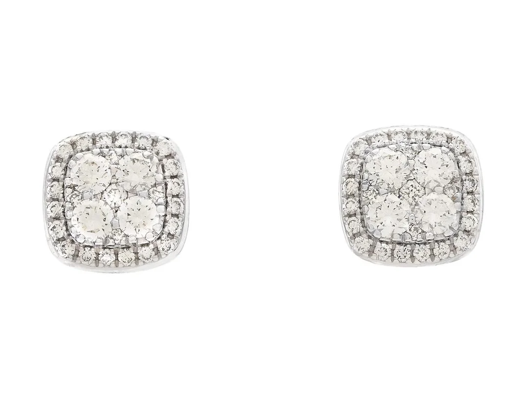 ÖRHÄNGEN, 18K vitguld, briljantslipade diamanter ca 0,36 ctv, ca W-TCr(H-I)/VS, stift, vikt 1,6 g. — Smycken/Örhängen — Kaplans