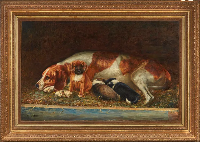 Mehl, Eilert — Hund med valper