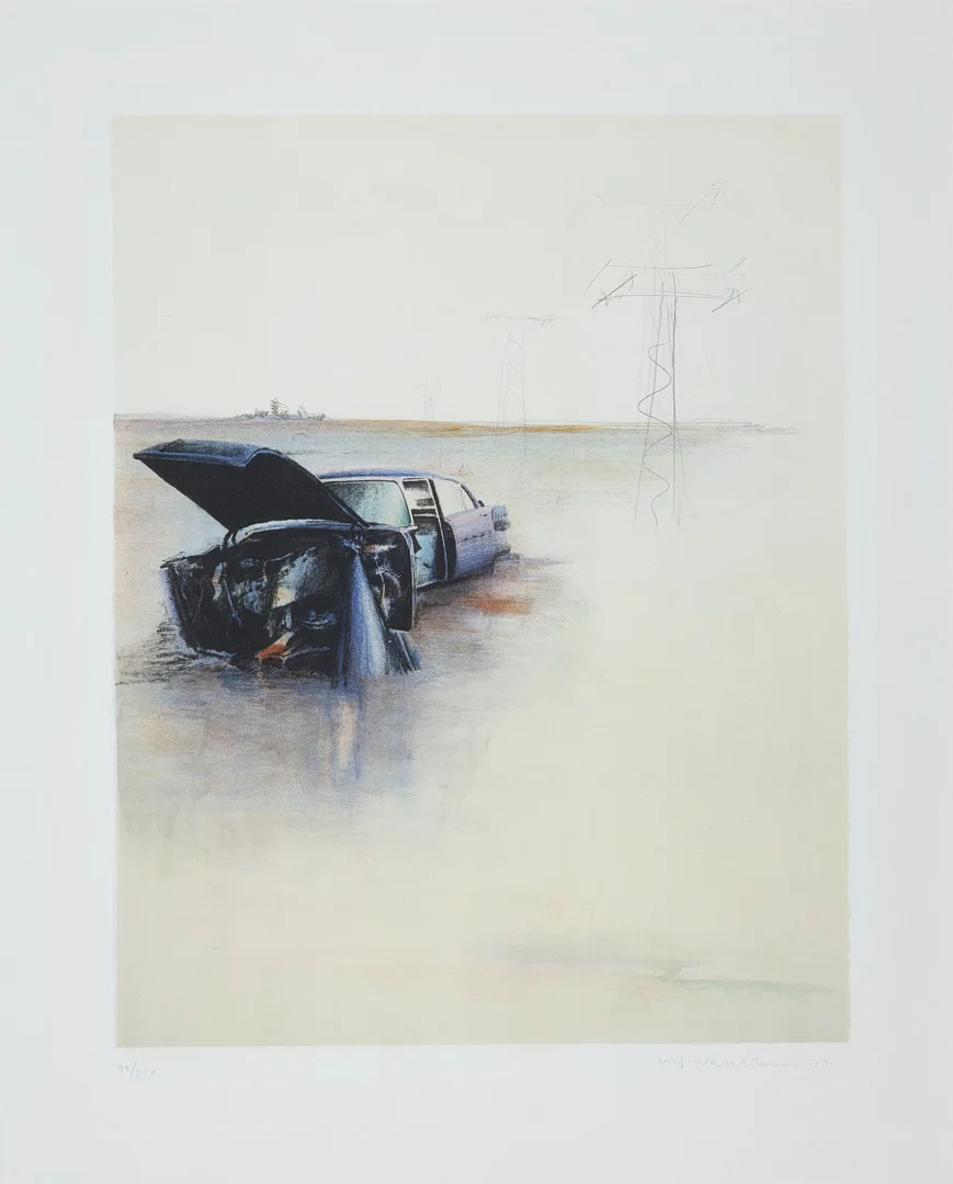 ULF WAHLBERG. Färglitografi, signerad och daterad -79, numrerad 99/250. — Engravings & Prints — Stockholms Auktionsverk Sickla