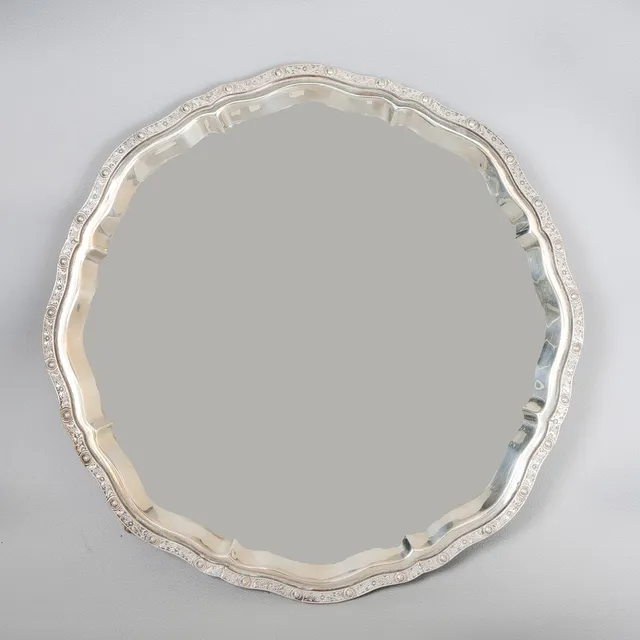 AN ELIZABETH II SILVER SALVER.
