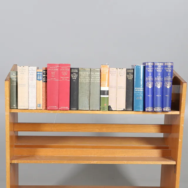 WINSTON CHURCHILL. The Second World War, 6 Volumes, 1948-1954, and 12 others similar, mostly by or relating to Winston Churchill, v.s. (18).