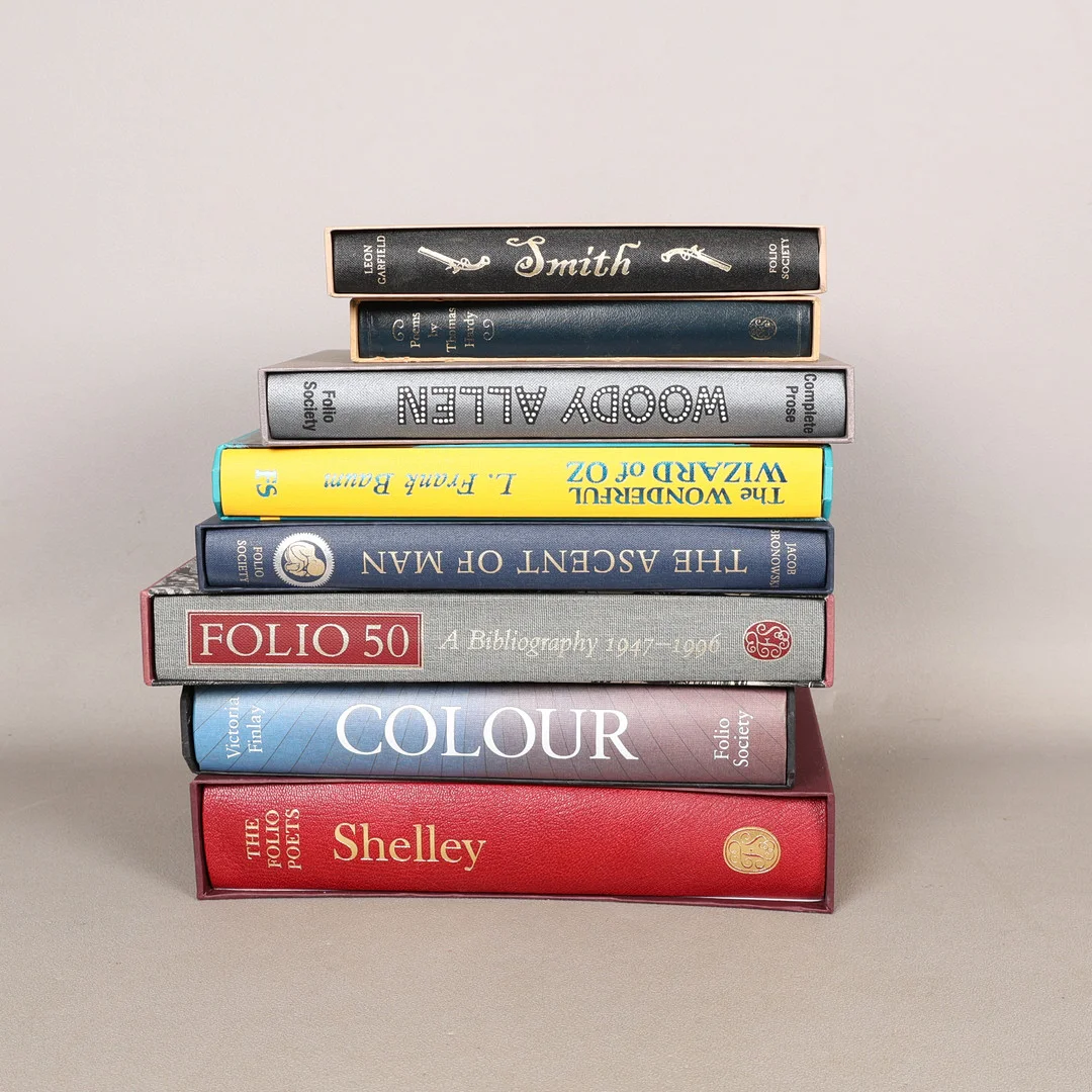 FOLIO SOCIETY; LEON GARFIELD SMITH, POEMS BY THOMAS HARDY, WOODY ALLEN, THE WONDERFUL WIZARD OF OZ, THE ASCENT OF MAN, COLOUR, SHELLEY (8). — Books — Bishop & Miller