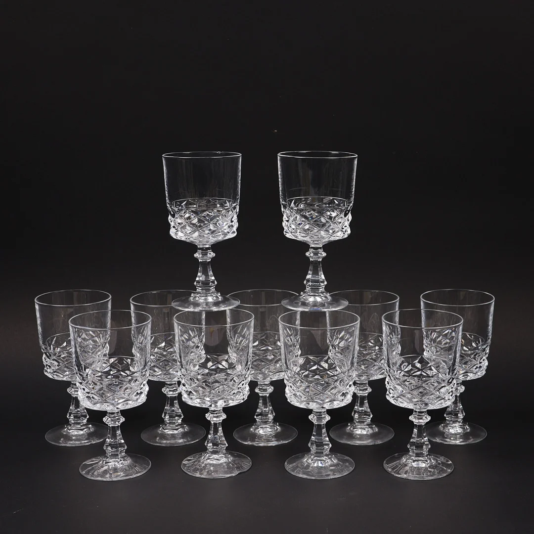 VINGLAS, Cristal d´Arques, Frankrike, 11 st. — Tableware — Markus Auktioner