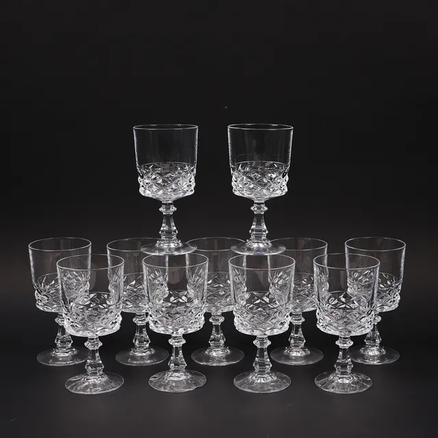 VINGLAS, Cristal d´Arques, Frankrike, 11 st.