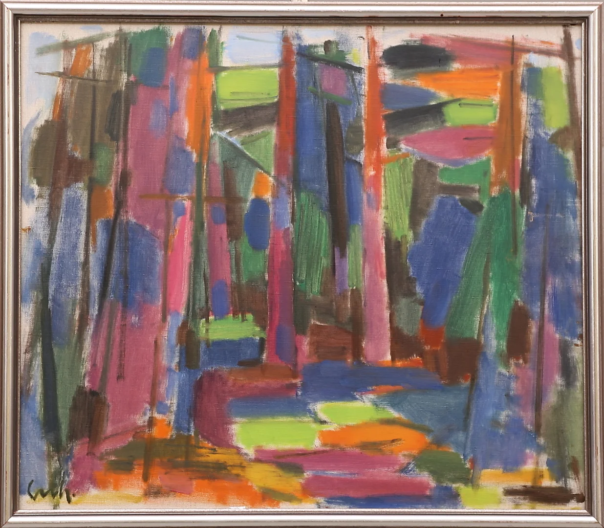 GERHARD LUNDBERG. TAVLA, olja duk, signerad Gerh., skog. — Paintings — Leiflers Auktionshus
