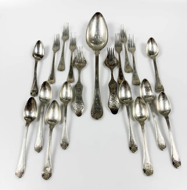 BESTICKSDELAR, 19 delar, Silver.