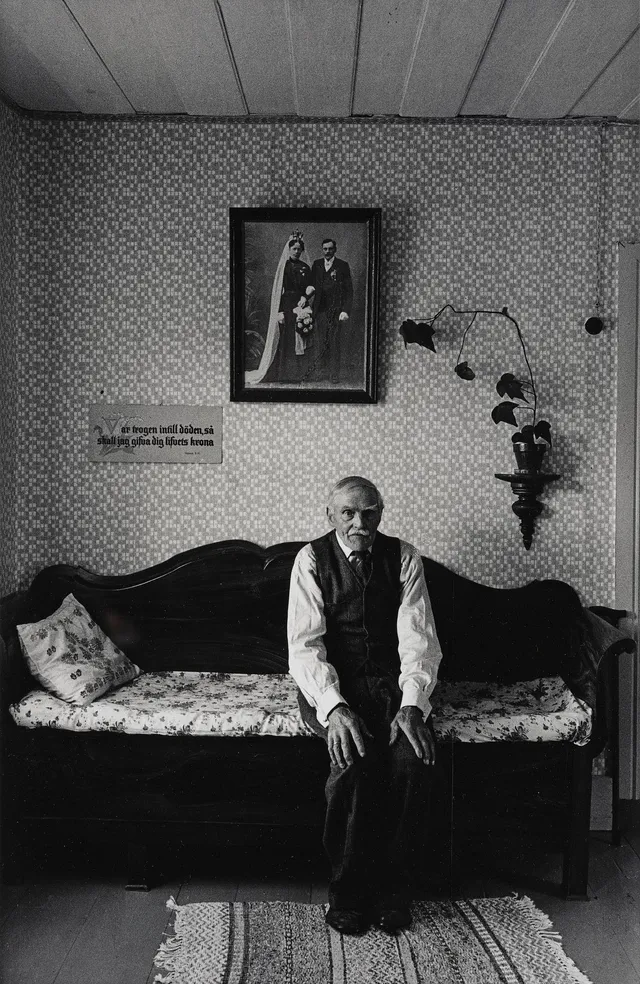 Sune Jonsson, "Förre hemmansägaren P.A Söderström, Ytterbyn, Lövånger kn, 1962".