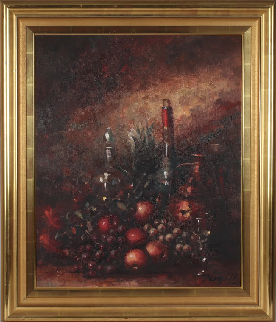 TORALF JERGILL. Stilleben, olja på duk, signerad. — Paintings — Stadsauktion Sundsvall