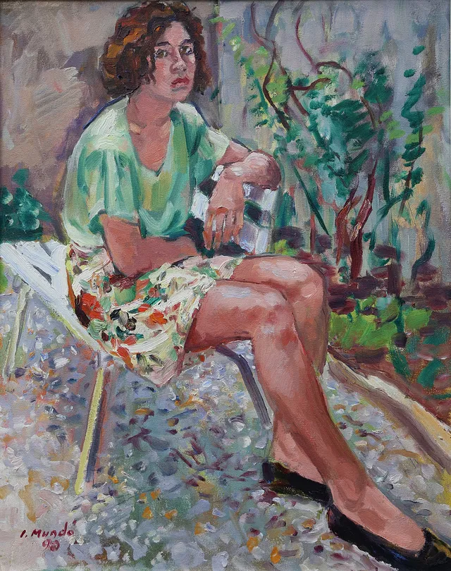 IGNASI MUNDÓ. Girl in a garden.