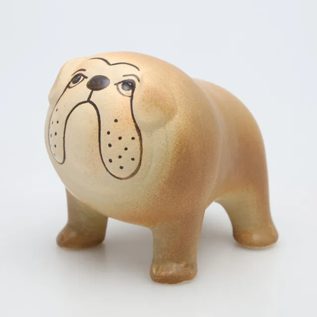 LISA LARSON. FIGURIN, stengods, "Bulldog mini", ur serien "Minikennel", Gustavsberg.