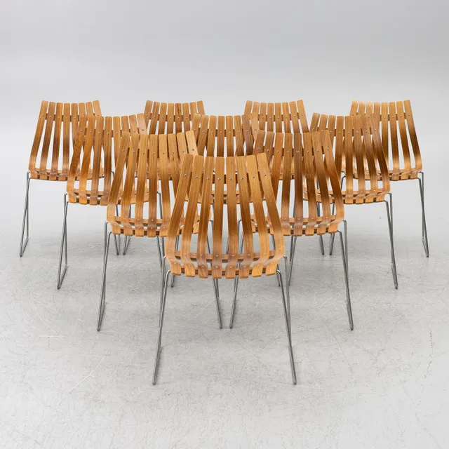 Hans Brattrud, stolar, 10 st, "Scandia Junior", Hove Möbler, Norge.
