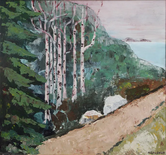 ALF LINDBERG. Olja på duk, "Motiv från Tjörn", signerad, daterad 1973.