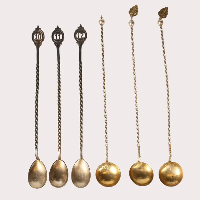 DRINKSKEDAR Silver/nysilver, 6 stycken.
