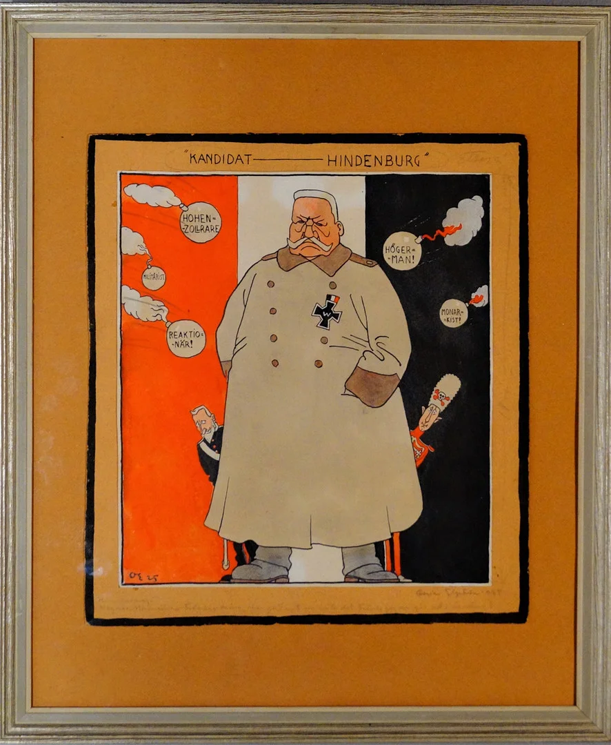 OSSIAN ELGSTRÖM. blandteknik, tidningsurklipp på baksida, signerad 1925. — Paintings — Lysekils Auktionsbyrå
