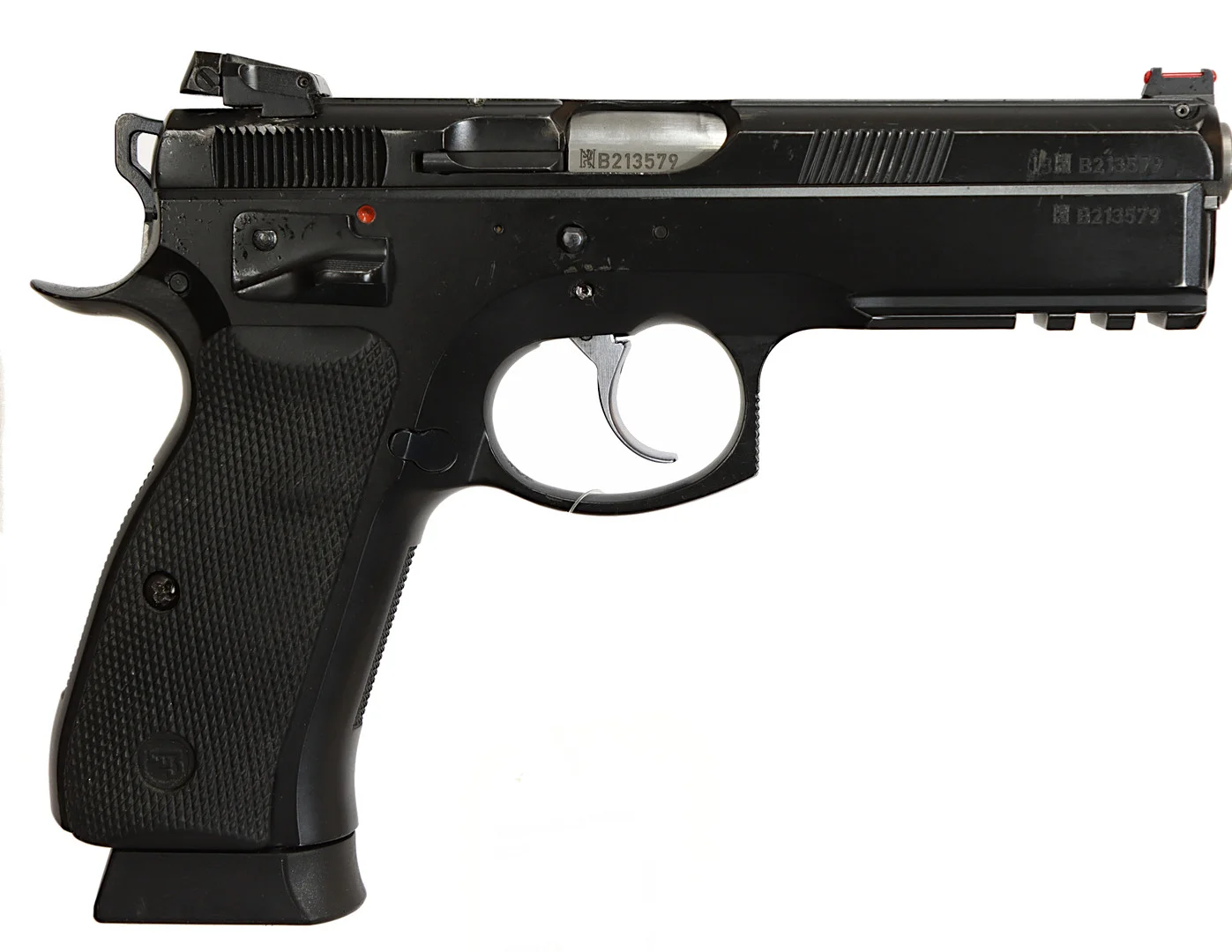 PISTOL, fabrikat CZ, modell 75 SP-01 Shadow, kaliber 9x19, tillv.nr B213579, se-nr SE2347987. — Pistols — Walter Borg
