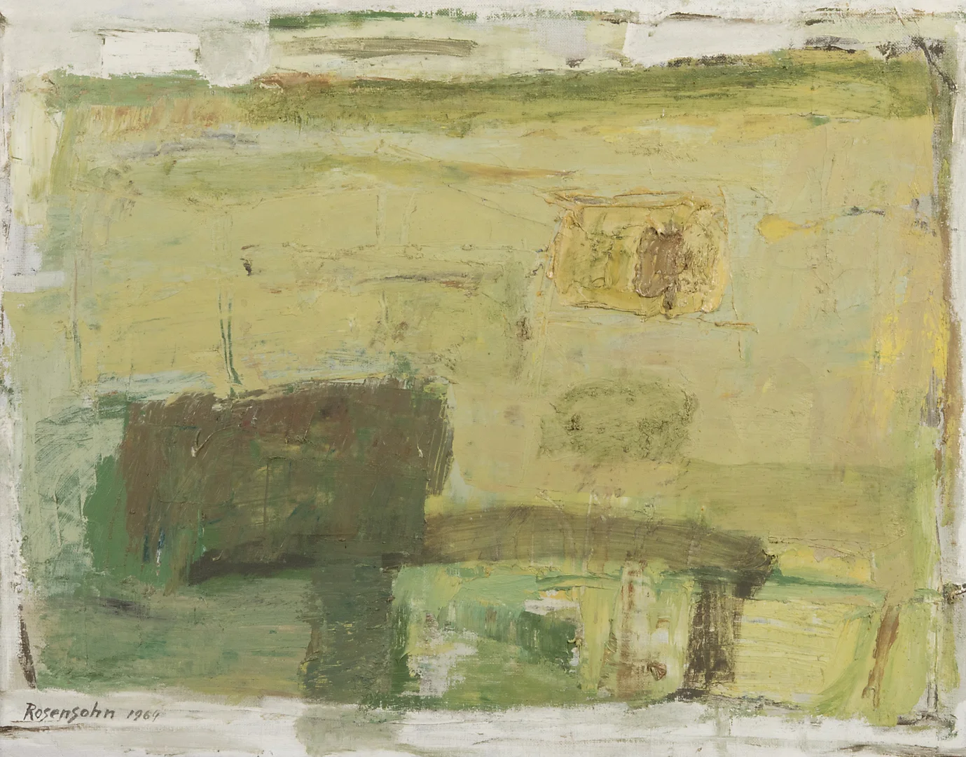 LENNART ROSENSOHN. Komposition, olja på duk, signerad Rosensohn 1964. — Paintings — Helsingborgs Auktionskammare