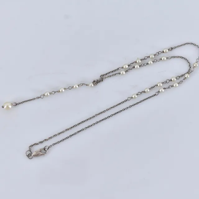 HALSCOLLIER, med pärlor, sterlingsilver.
