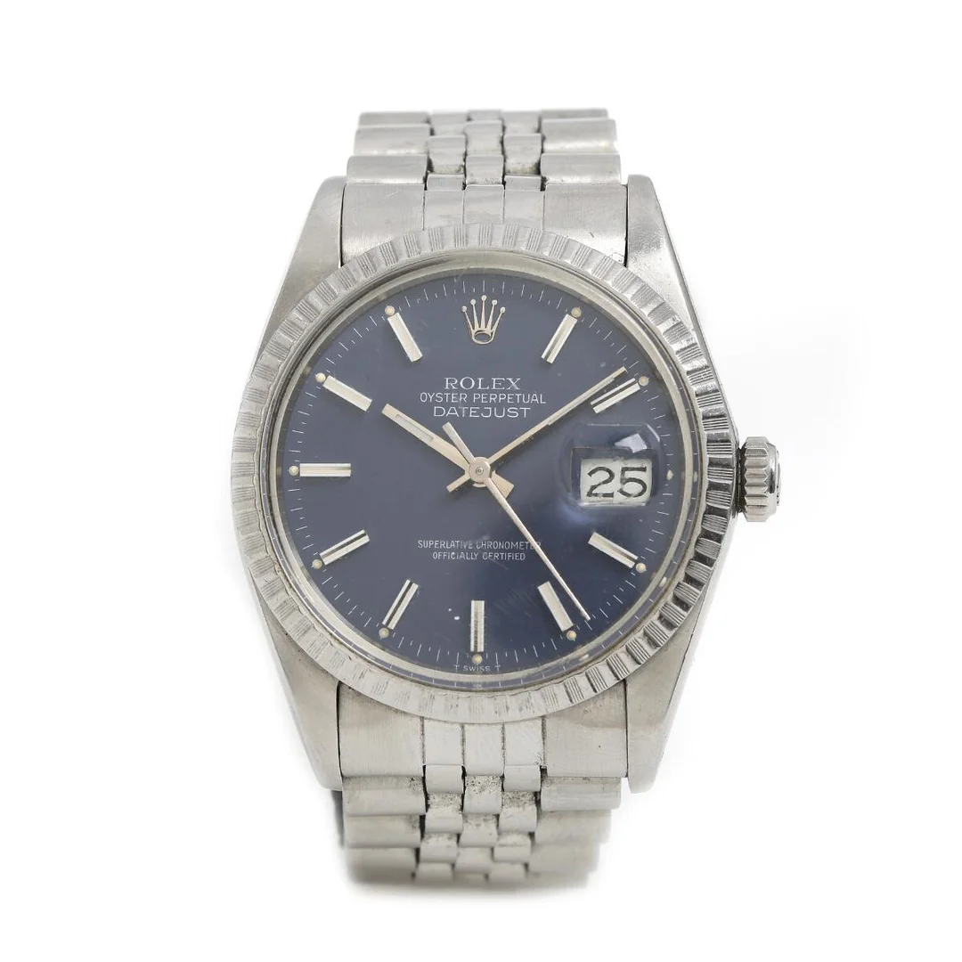 Datejust of steel, ref. 16030. Mechanical movement with automatic winding and date indication. Rolex Jubilee bracelet of steel. Circumference app. 17 cm. Ø 34 mm. 1985. — Clocks & watches/Wristwatches — Bruun Rasmussen