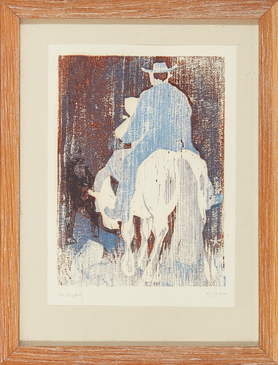Egner, Thorbjørn — "En farlig klemme" 1943 — Kunst/Grafikk — Blomqvist