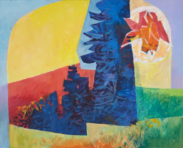 OLEV MIKIVER (1922-1994). "Fåglar / Linnud", olja på duk.