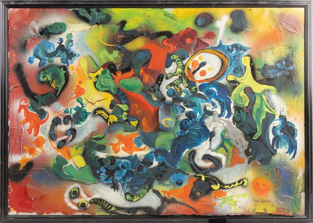 PAUL HOLSBY. "Hymn till ett helgon", blandteknik.