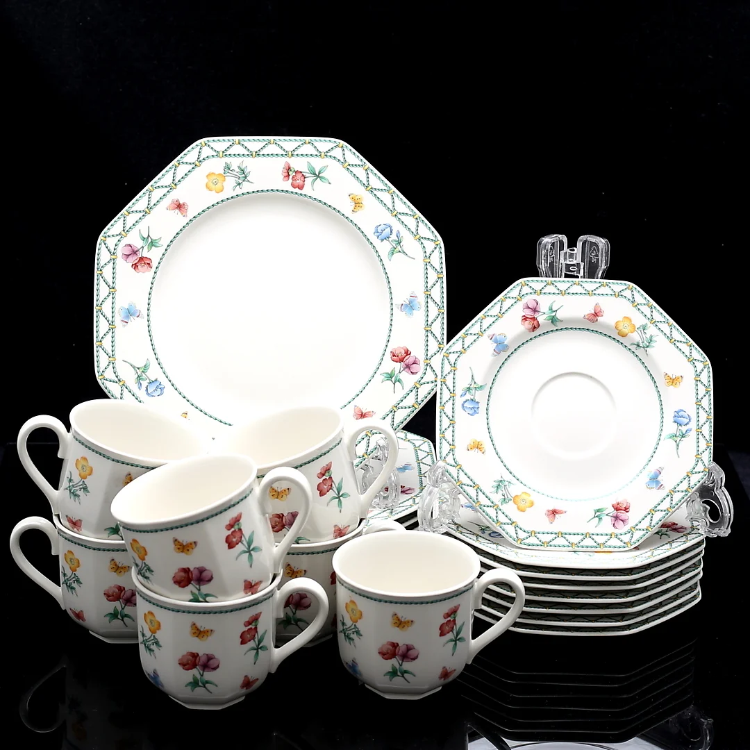 KAFFESERVIS, 13 delar, "Casa Verde", Villeroy & Boch. — European — Auktionshuset Thelin & Johansson
