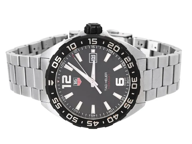 TAG HEUER, Formula 1, Serie nr. WHP5287, Ref nr. WAZ1110.BA0875, Boett nr. WAZ1110, herrur, 41 mm, stål, quartz, safirglas, datum, originallänk, viklås, Ref nr. FAA073-0/3194 G, cert, september 2021, box (skadad), ytterkartong.