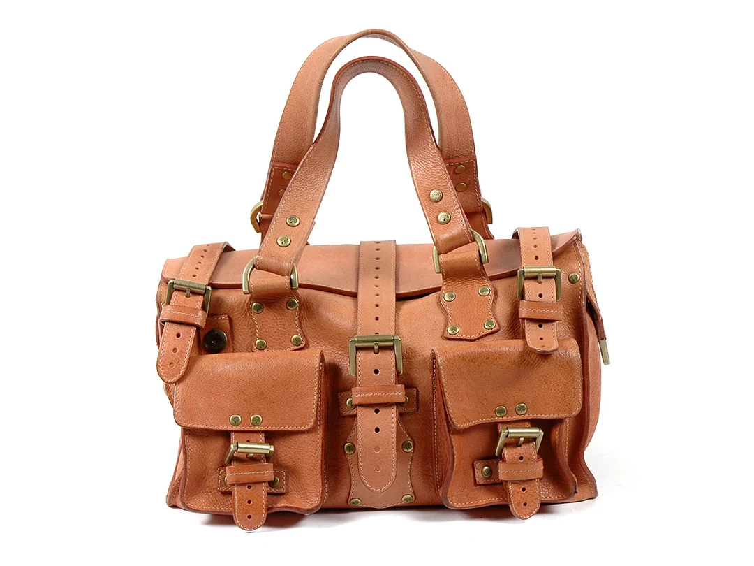 VÄSKA, MULBERRY aprikosfärgat läder några fläckar mod.Roxanne 32x20x12 cm dustbag — Accessoarer/Väskor — Kaplans