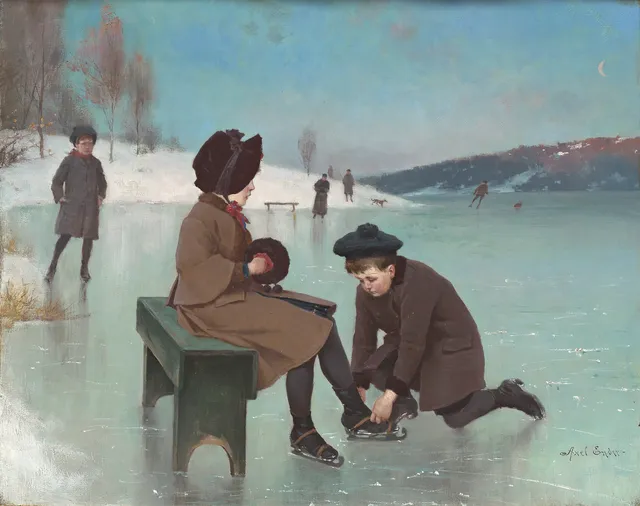 Ender, Axel — Barn på skøyter