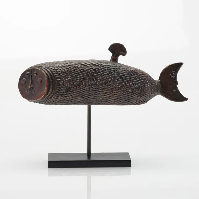 STIG LINDBERG. Skulptur, "Månfisken".