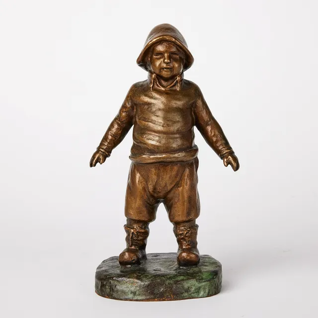 LENA BÖRJESON. Gosse, brons, höjd 20 cm.