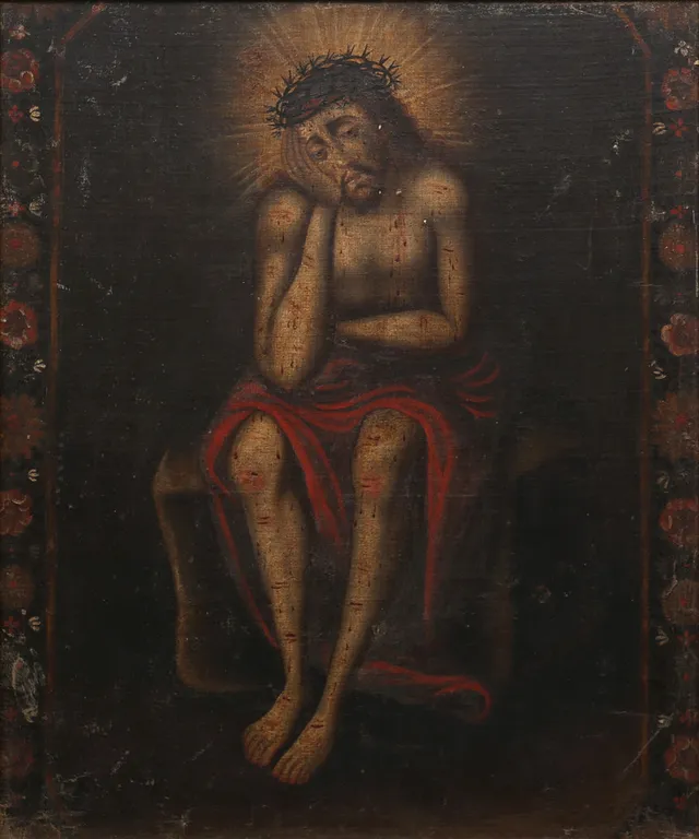 NEW-HISPANIC SCHOOL, PROBABLY 17TH CENTURY. Christ of Humility and Patience.