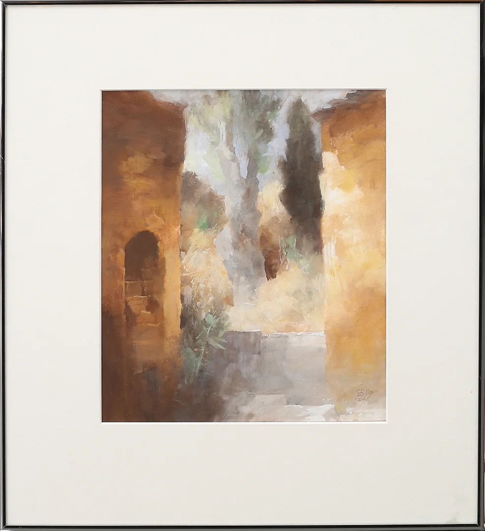GÖRAN BILLING. Komposition, akvarell, signerad G Billing ochdaterad 2005. — Paintings — Garpenhus Auktioner