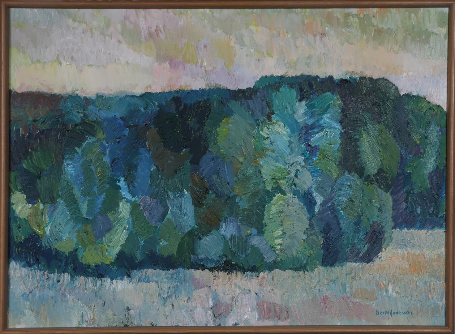 BERTIL ANDERSSON. Olja på duk, "Skogsdunge" , signerad. — Paintings — Gomér & Andersson Norrköping