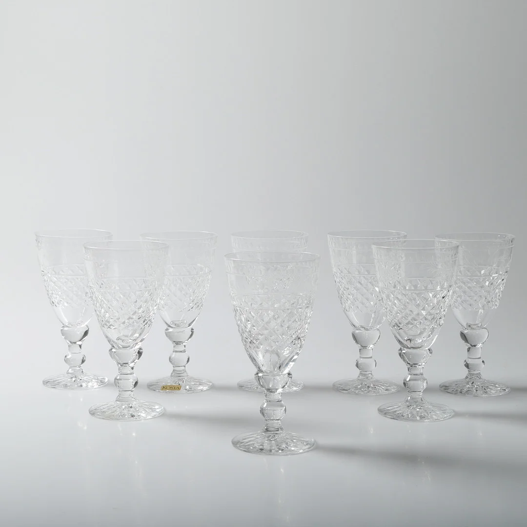 FRITZ KALLENBERG. Vinglas, 8 stycken, "Elvira Madigan" , Kosta. — Utility glass — Helsingborgs Auktionskammare