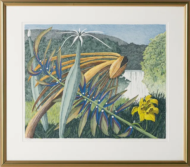 KARL AXEL PEHRSON. "Lecriz", färglitografi.
