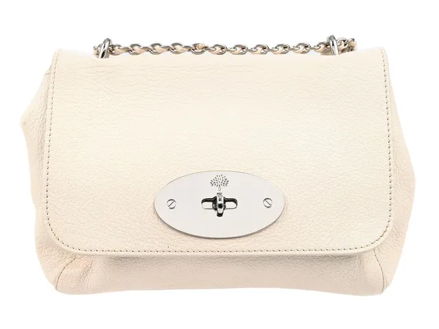 VÄSKA, MULBERRY, Lily Bag, benvitt läder, silverfärgade beslag, 21x17x5 cm, dustbag.