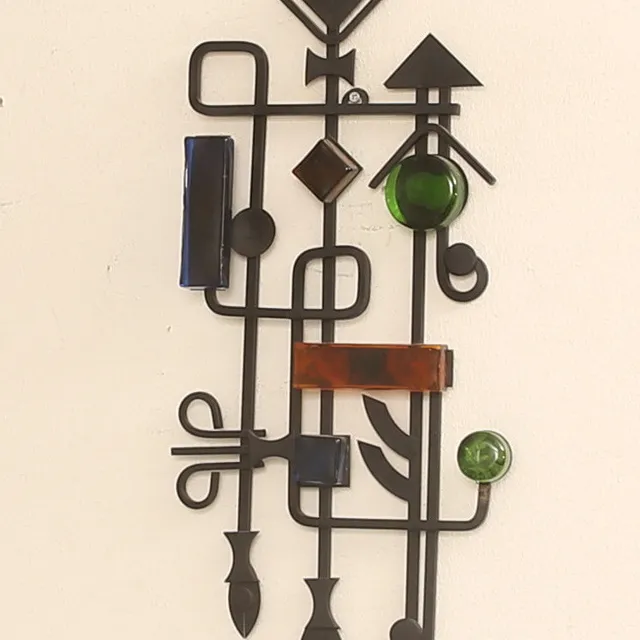 SKULPTUR, smide och glas, Dantoft, Dansk design.
