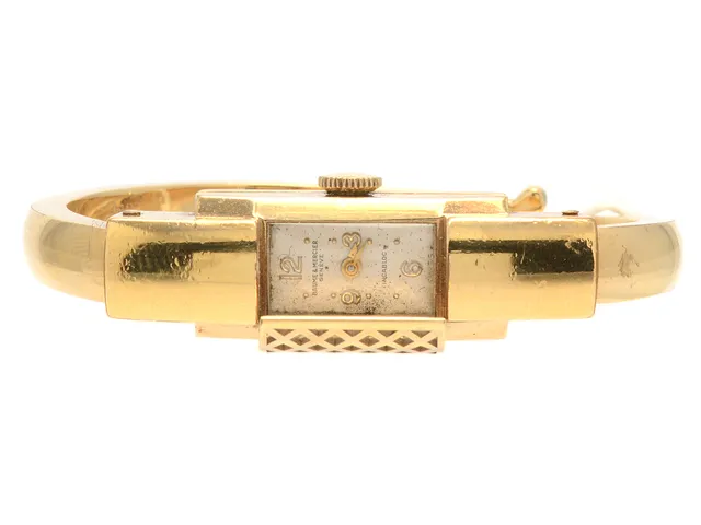 Baume&Mercier stål, manuell, 11,5mm, double, plexiglas, skadad urtavla. stel armlänk, repig