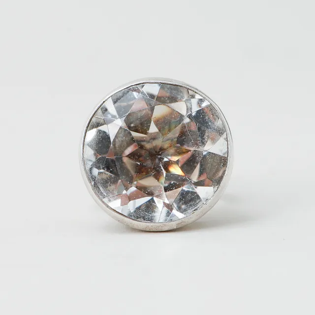 ERIK GRANIT. Ring, sterlingsilver och bergkristall, Finland 1973.