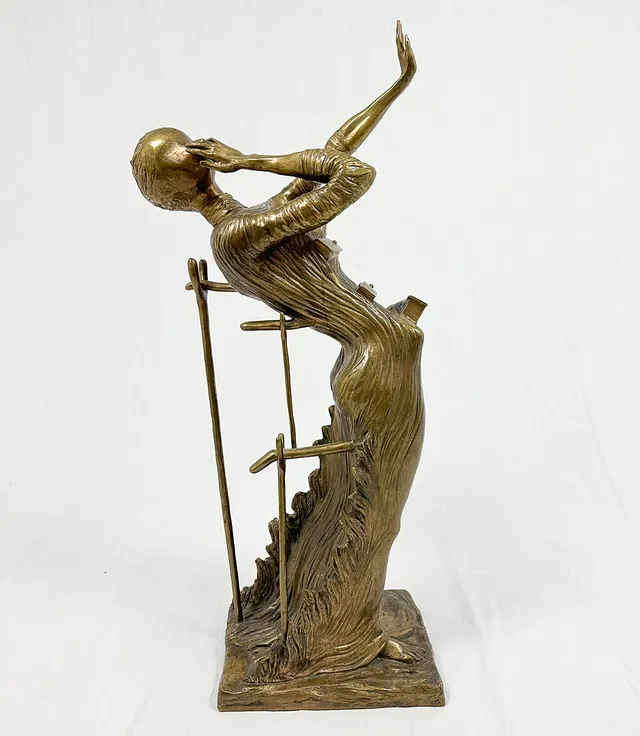 SALVADOR DALI. SKULPTUR "FEMME EN FLAMMES" 1980.